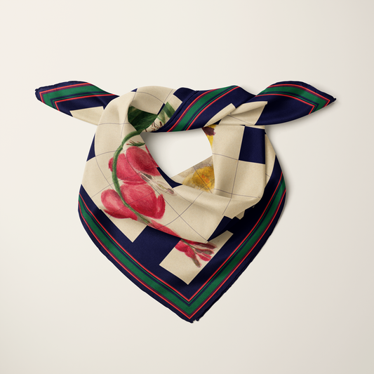 M.M.V. 5.11.1876—silk habotai scarf by Leeloo + Zohan—Square Scarf
