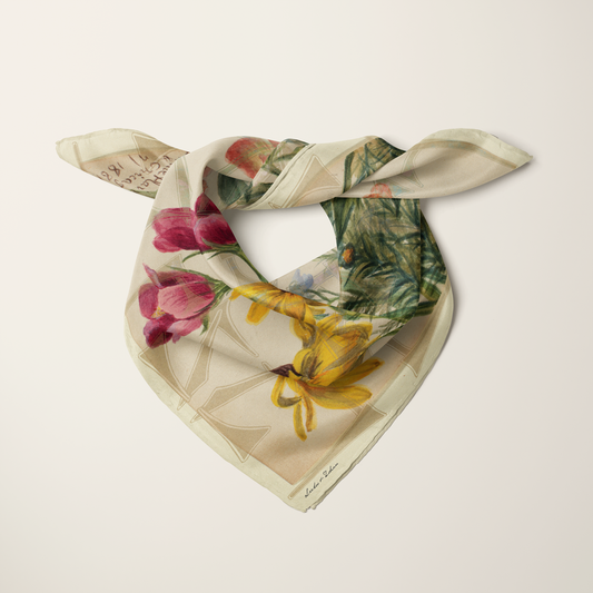 On The Plains & Chicago—silk habotai scarf by Leeloo + Zohan—Square Scarf