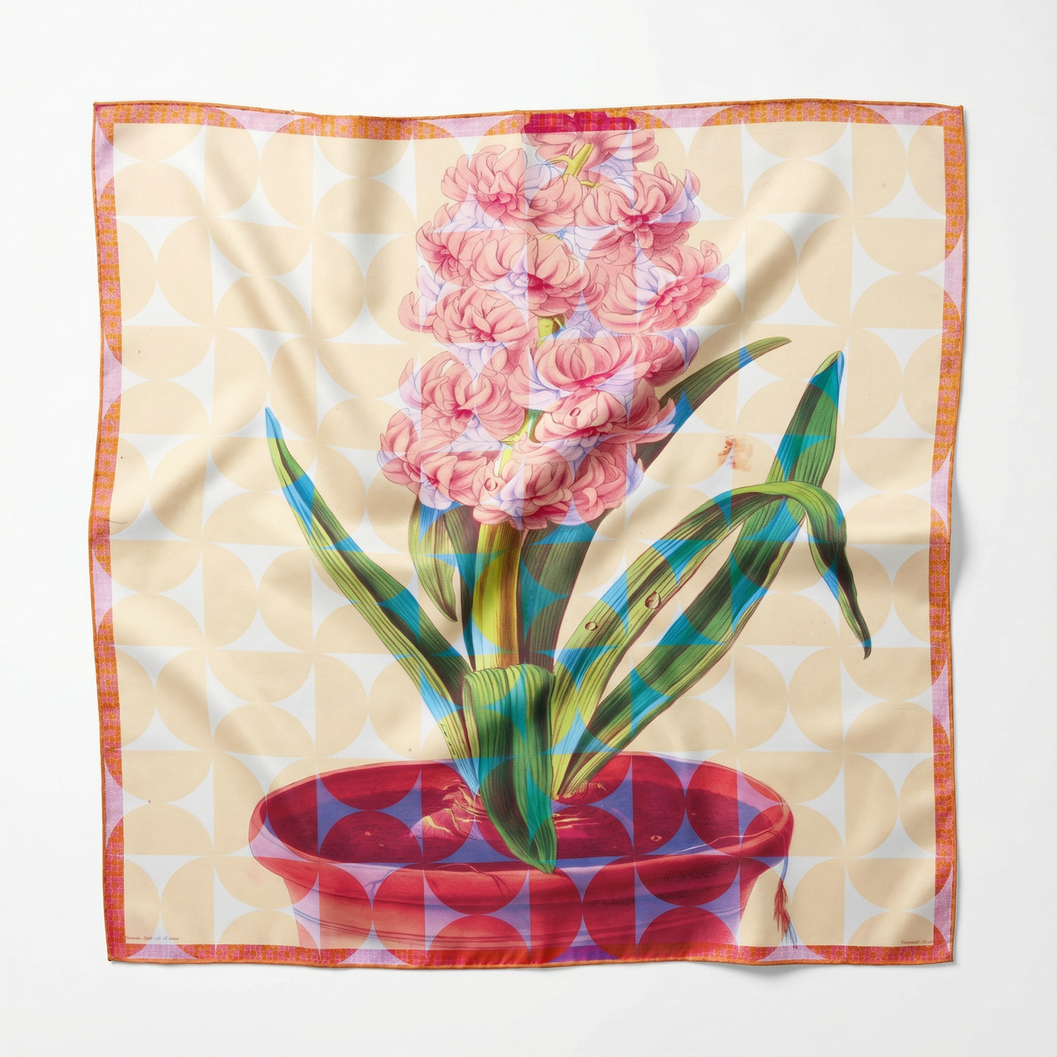 Smithsonian American Art Museum Series featuring handcrafted silk botanical scarves with modern floral designs.