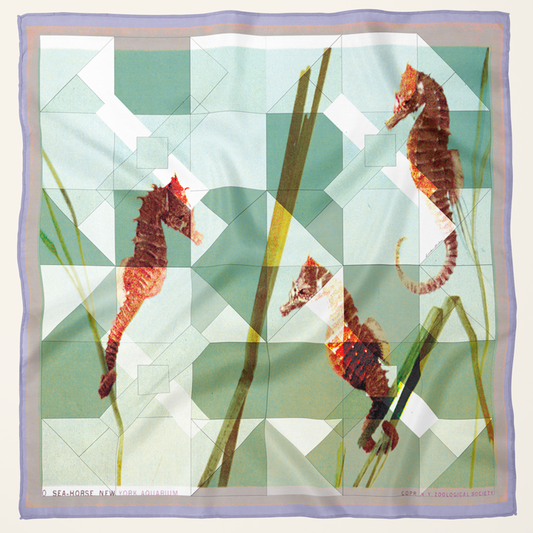 Artist Series silk scarves–limited-edition illustrated art designs on silk habotai by Leeloo + Zohan
