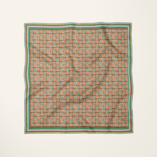 Beach People 1.1—silk habotai scarf by Leeloo + Zohan