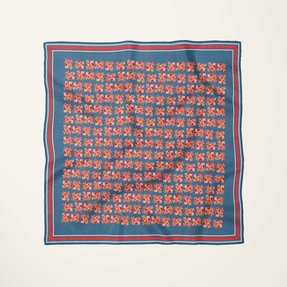 Beach People 1.0—silk habotai scarf by Leeloo + Zohan—Square Scarf
