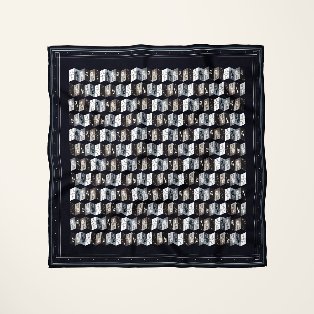 David Michelangelo—silk habotai scarf by Leeloo + Zohan