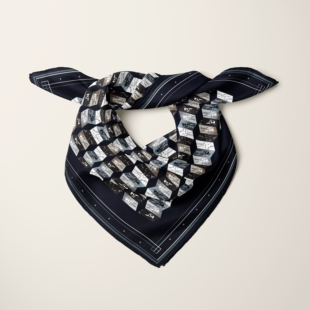 David Michelangelo—silk habotai scarf by Leeloo + Zohan—Square Scarf