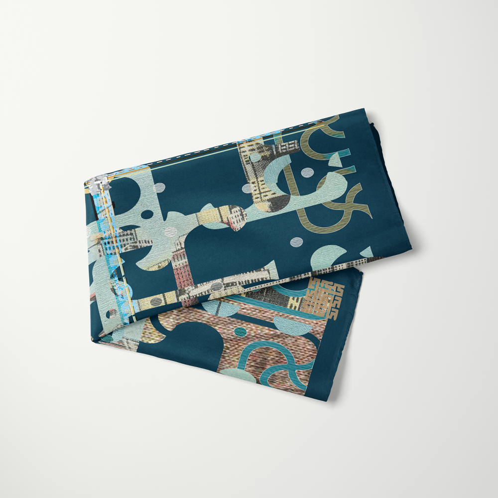 Egyptian P. Chrysler—silk habotai scarf by Leeloo + Zohan—Square Scarf