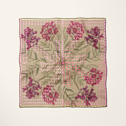 Flowers from The Mesa—silk habotai scarf by Leeloo + Zohan
