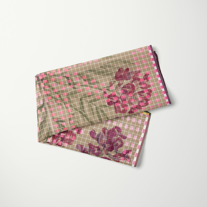 Flowers from The Mesa—silk habotai scarf by Leeloo + Zohan