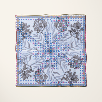 Flowers from The Mesa—silk habotai scarf by Leeloo + Zohan