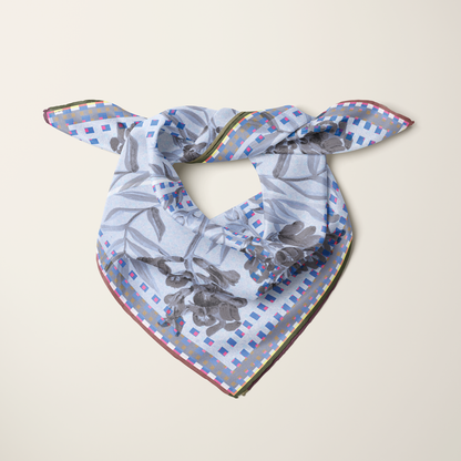 Flowers from The Mesa—silk habotai scarf by Leeloo + Zohan