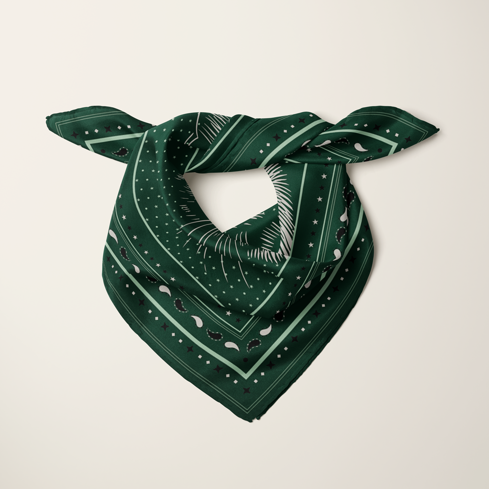 Le Chat Leeloo—silk habotai scarf by Leeloo + Zohan