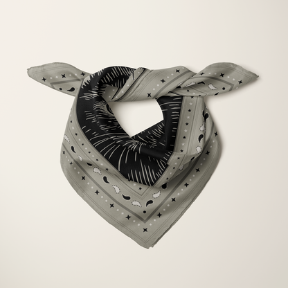 Le Chat Zohan—silk habotai scarf by Leeloo + Zohan