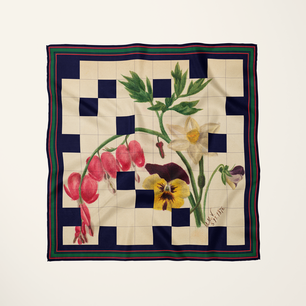 M.M.V. 5.11.1876—silk habotai scarf by Leeloo + Zohan