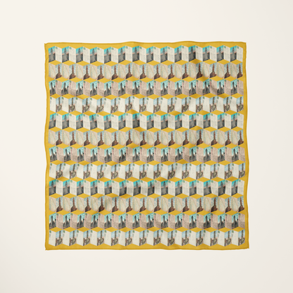 Manhattan Towers 1.0—silk habotai scarf by Leeloo + Zohan