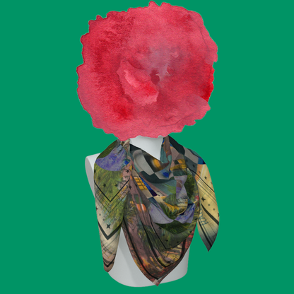 Raleigh Miami silk scarf—third color backdrop product shot