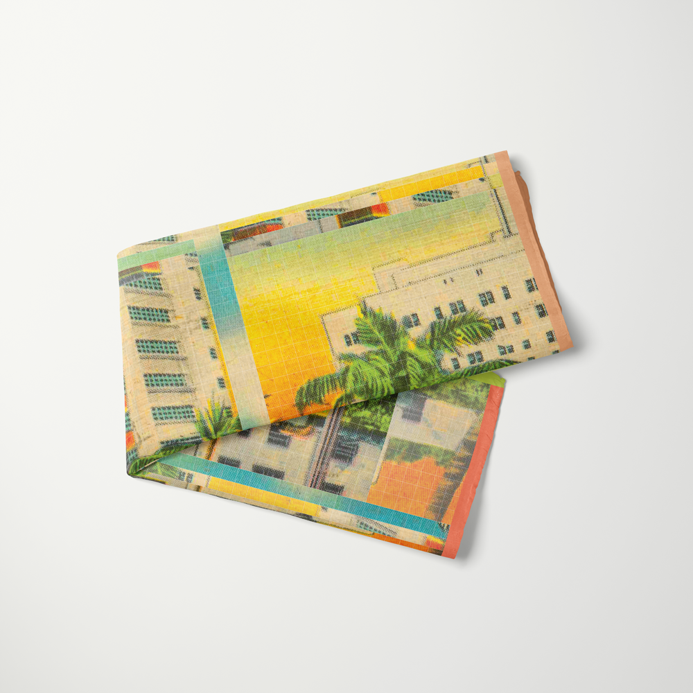 Shelborne Hotel, Miami—silk habotai scarf by Leeloo + Zohan—Square Scarf