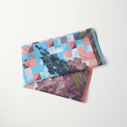 Statue of Liberty 1.2—silk habotai scarf by Leeloo + Zohan