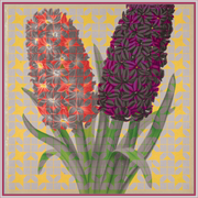 Solfatara + Mimosa silk scarf from the Patterns in Nature collection by Leeloo + Zohan