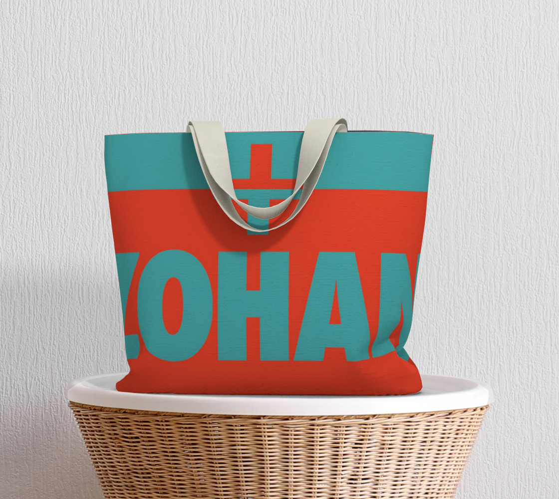 Market Tote–canvas tote bag with graphic print by Leeloo + Zohan