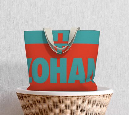 Market Tote–canvas tote bag with graphic print by Leeloo + Zohan