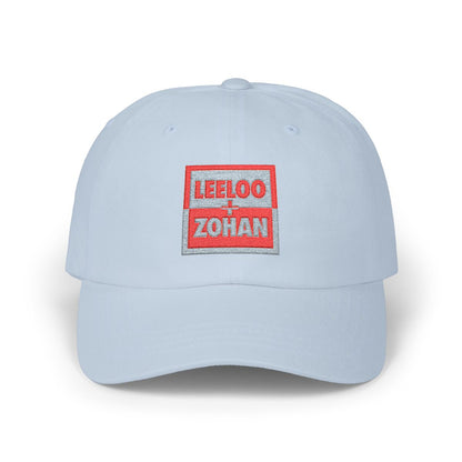 Leeloo + Zohan Classic Dad Cap in light blue with embroidered logo patch by Leeloo + Zohan