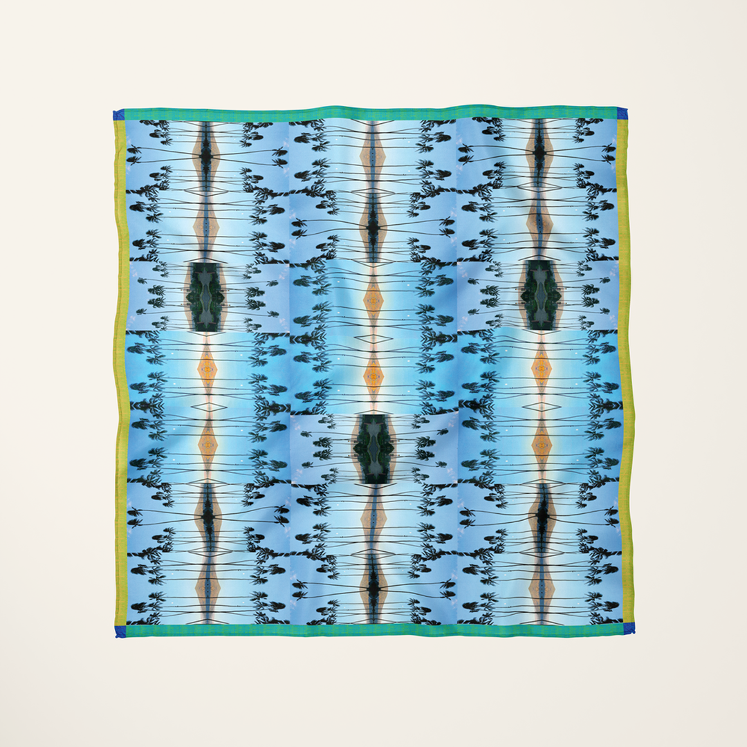 Haleakalā Moonrise—silk habotai scarf by Leeloo + Zohan—Square Scarf