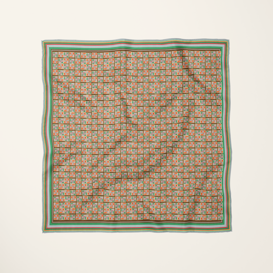 Beach People, Riviera—silk habotai scarf by Leeloo + Zohan—Square Scarf