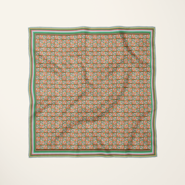 Beach People, Riviera—silk habotai scarf by Leeloo + Zohan