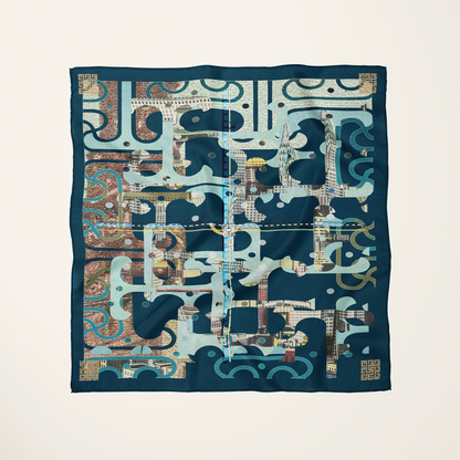 Egyptian P. Chrysler—silk habotai scarf by Leeloo + Zohan