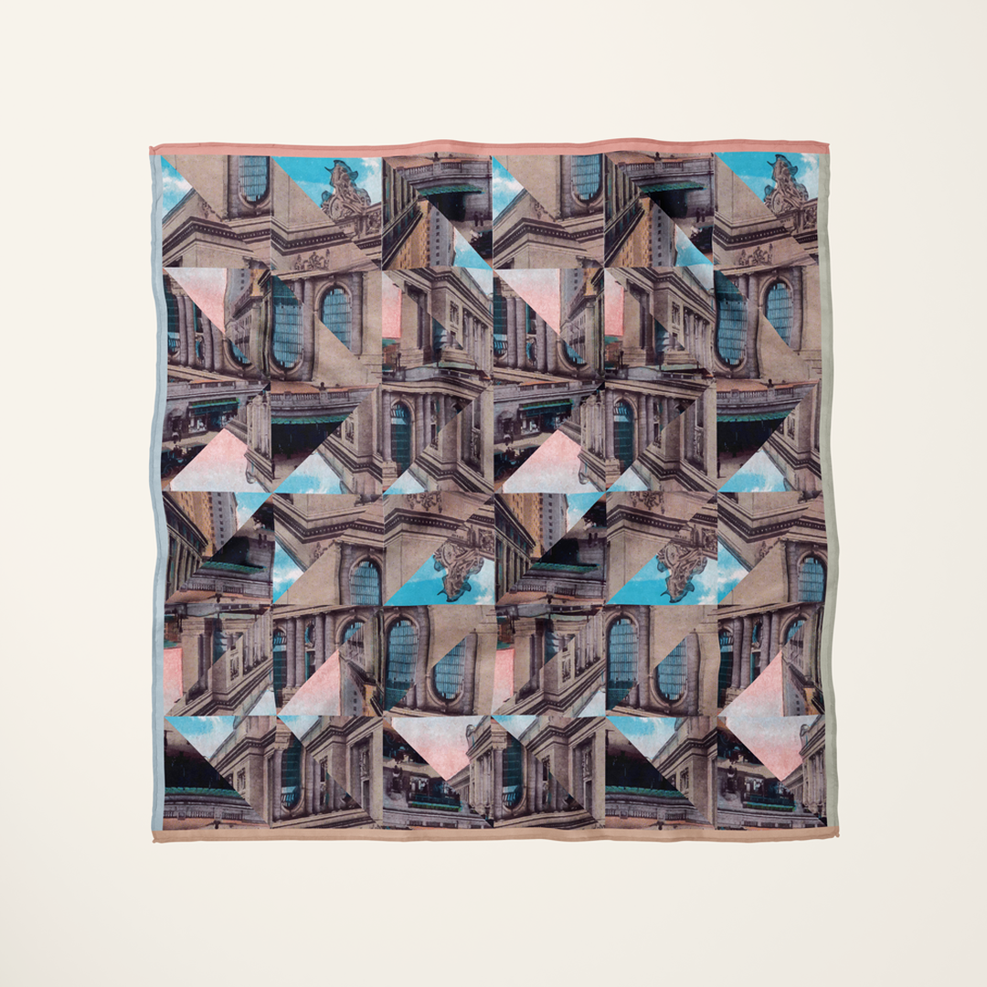Grand Central Terminal—silk habotai scarf by Leeloo + Zohan