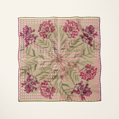 Flowers from The Mesa—silk habotai scarf by Leeloo + Zohan