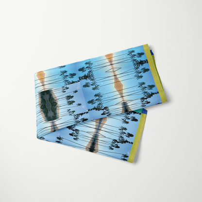 Haleakalā Moonrise—silk habotai scarf by Leeloo + Zohan